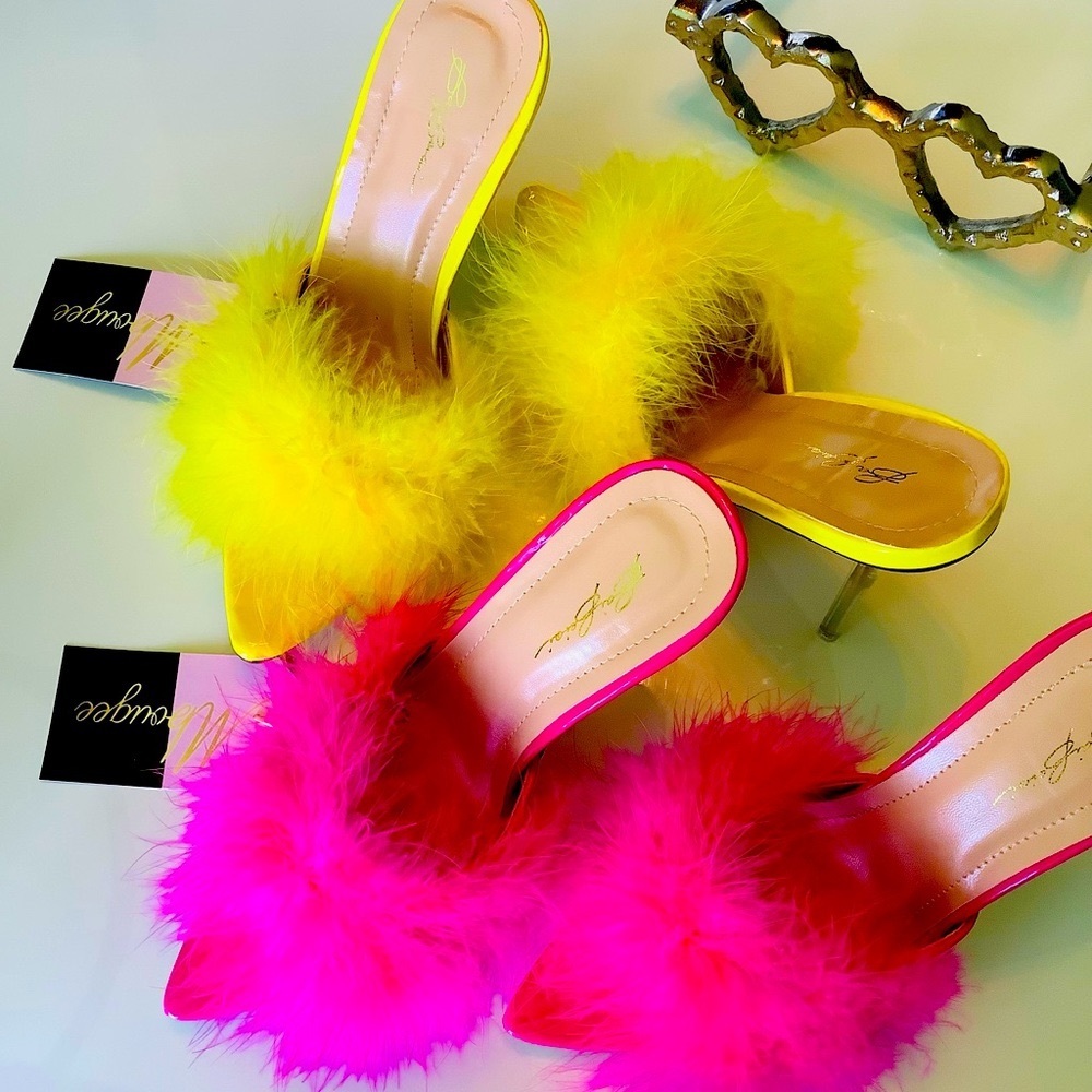 Sale Bougee heels available in yellow and pink